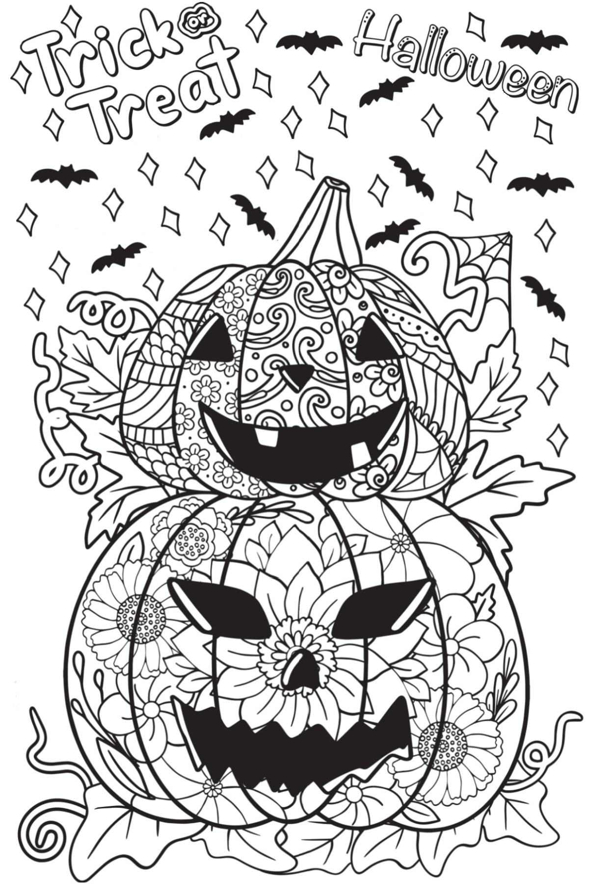 halloween free coloring printables
