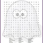 Ghost Halloween Word Search Printable Etsy