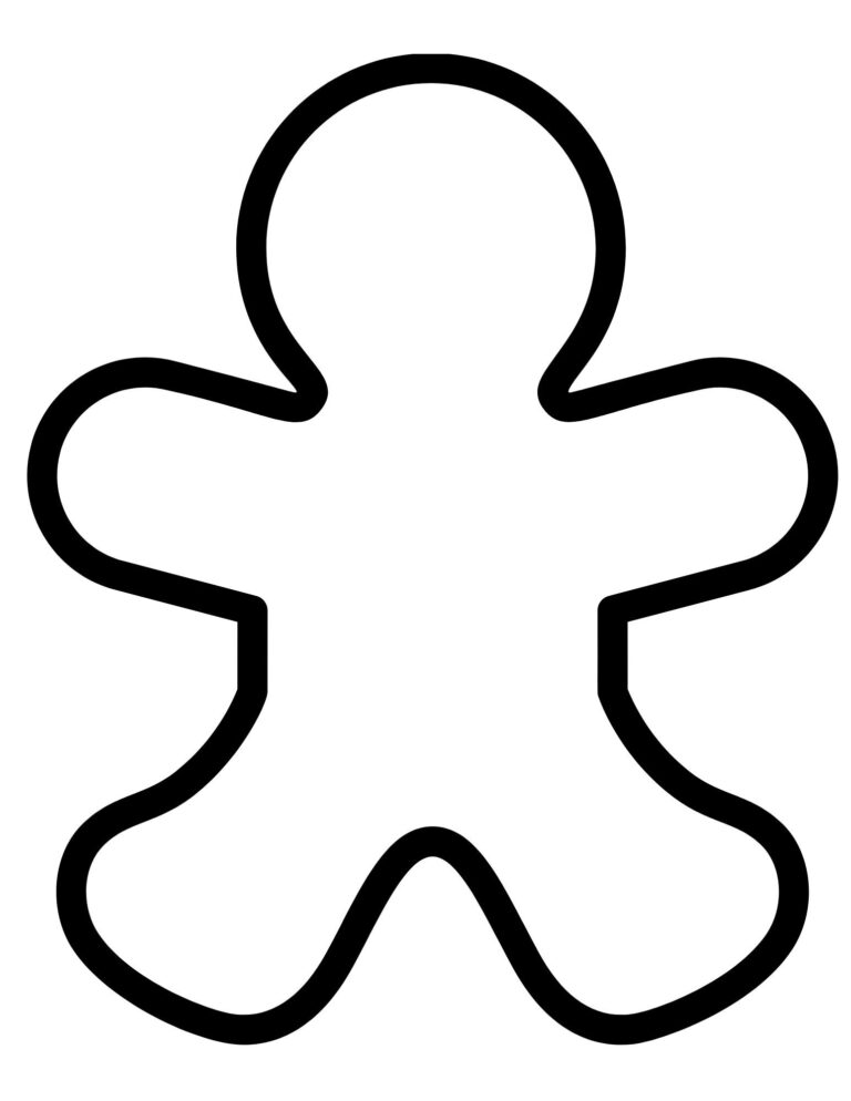 Gingerbread Man Shape Printable Landing Page
