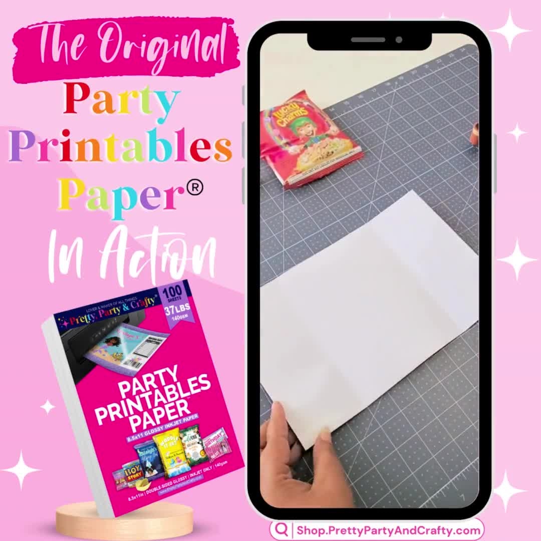 Glossy Party Printable Paper DIY Chip Bags Treat Wrappers 8 5x11 100 Sheets Etsy