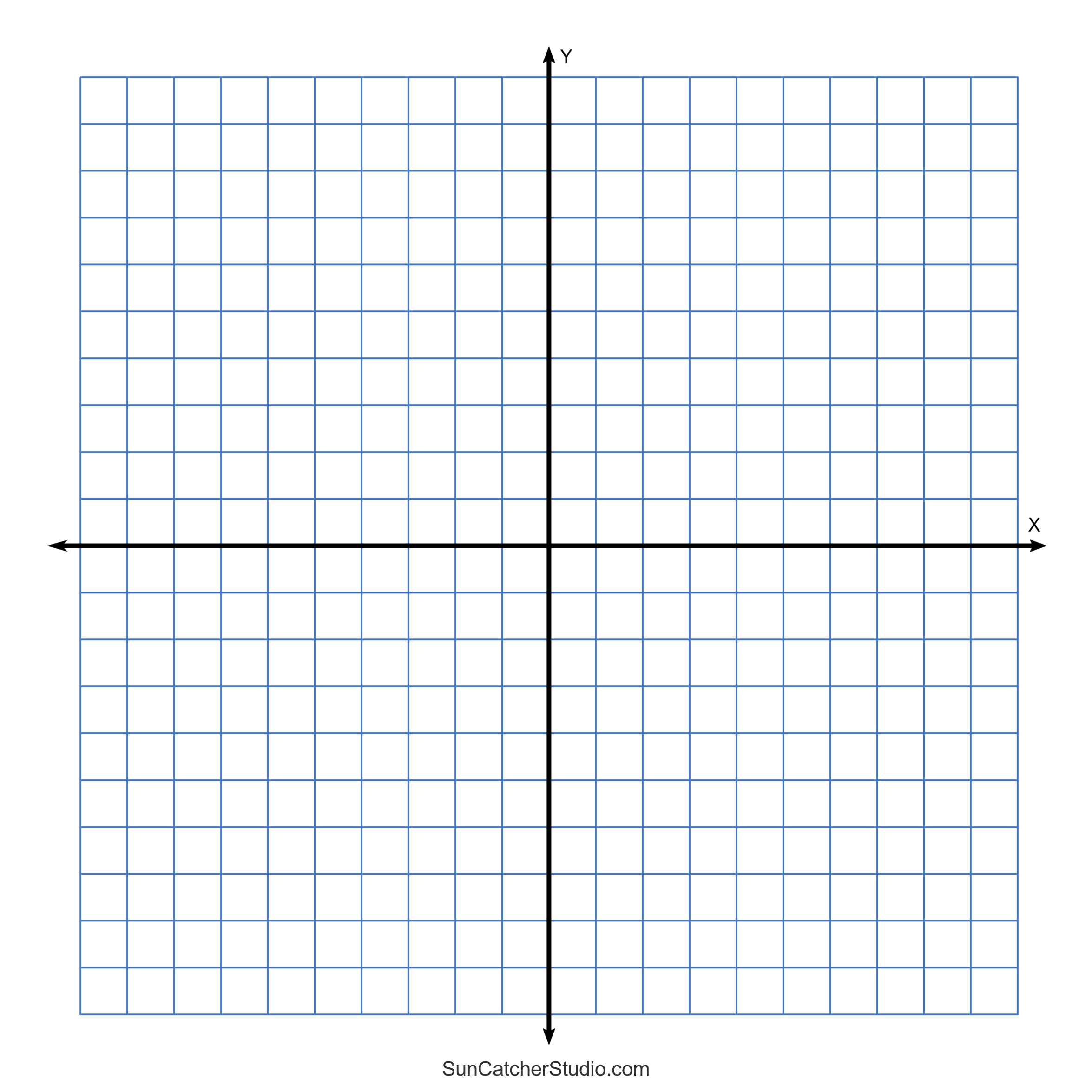 Grid Paper Printable 4 Quadrant Coordinate Graph Paper Templates Free Printables Monograms Design Tools Patterns DIY Projects