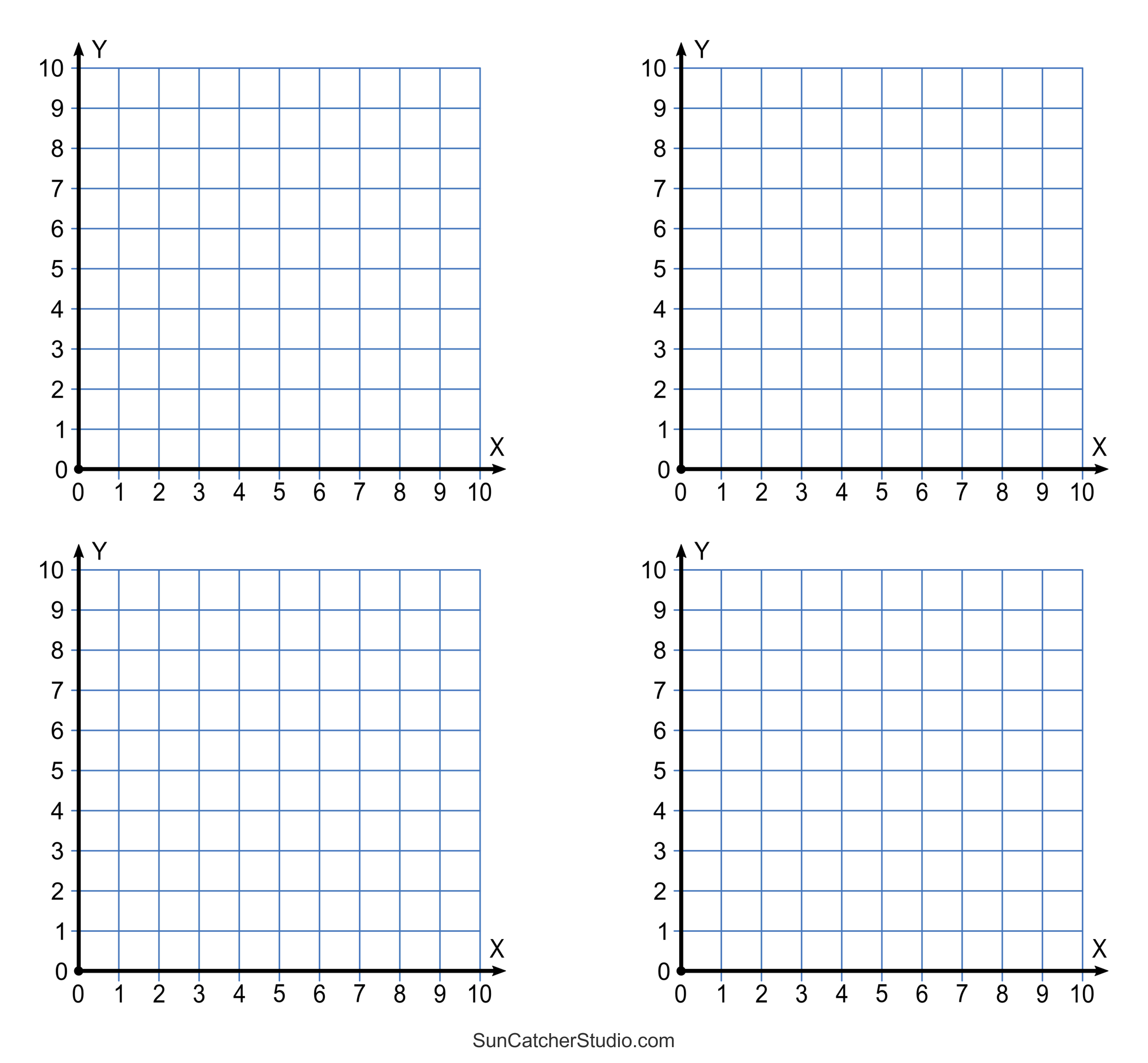printable 4 quadrant graph paper