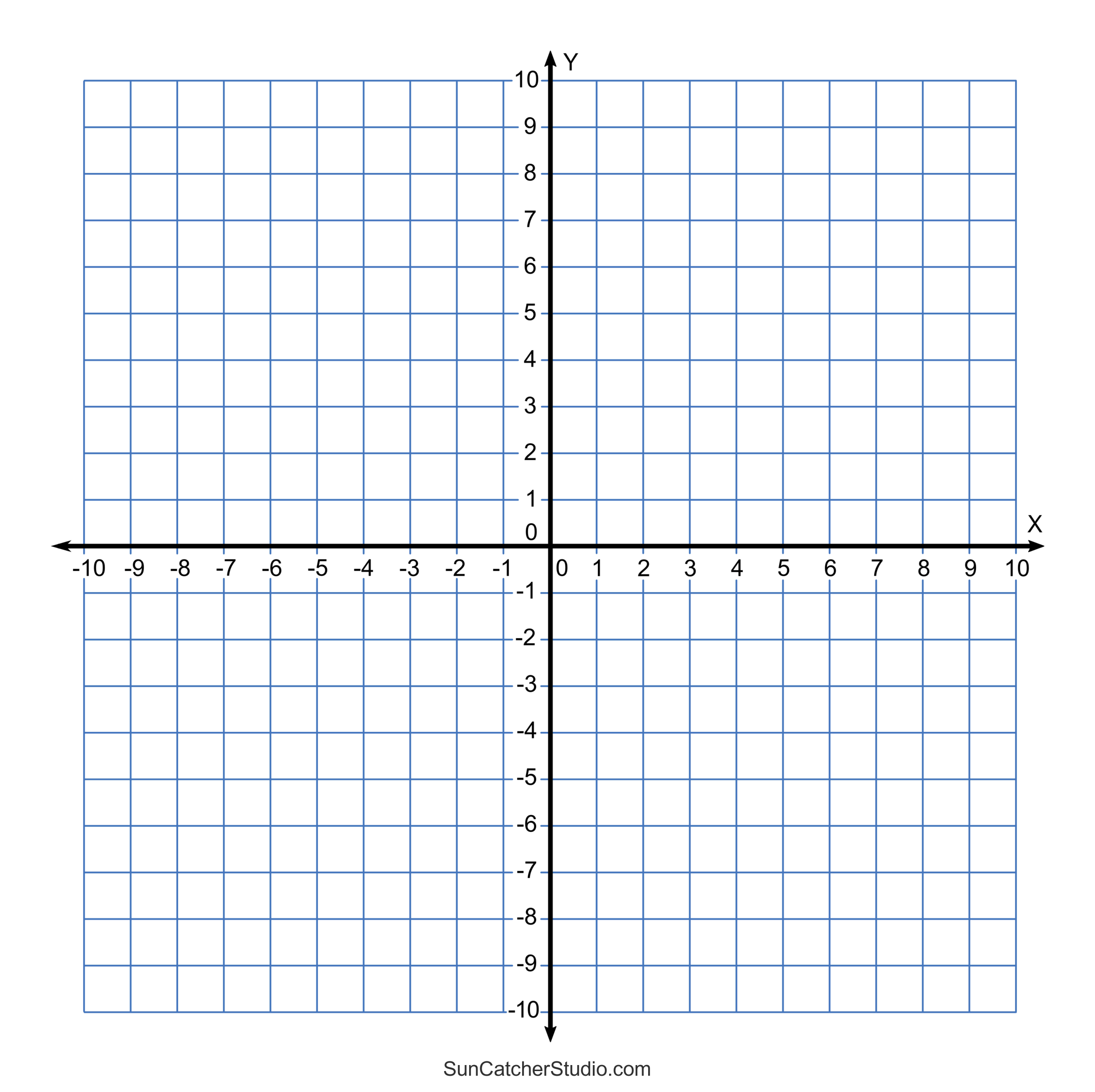 printable graph paper with 4 quadrants