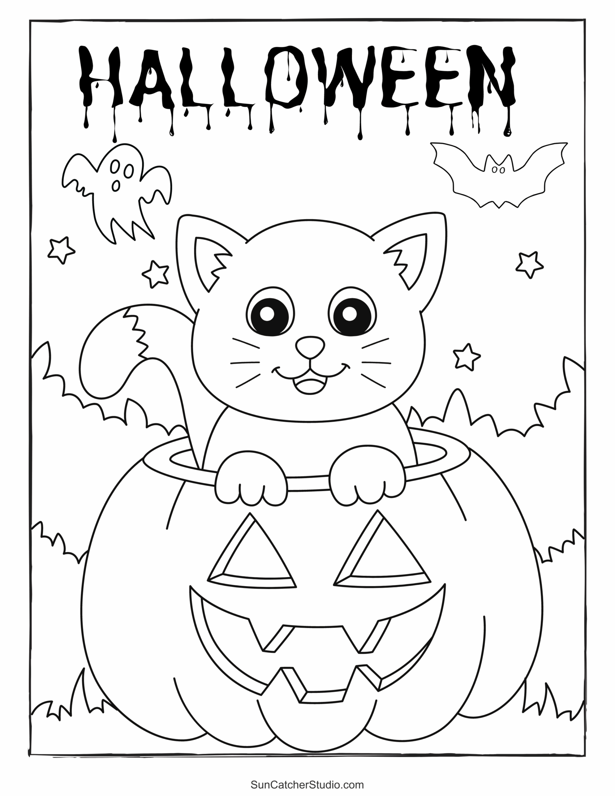 free printable halloween coloring book