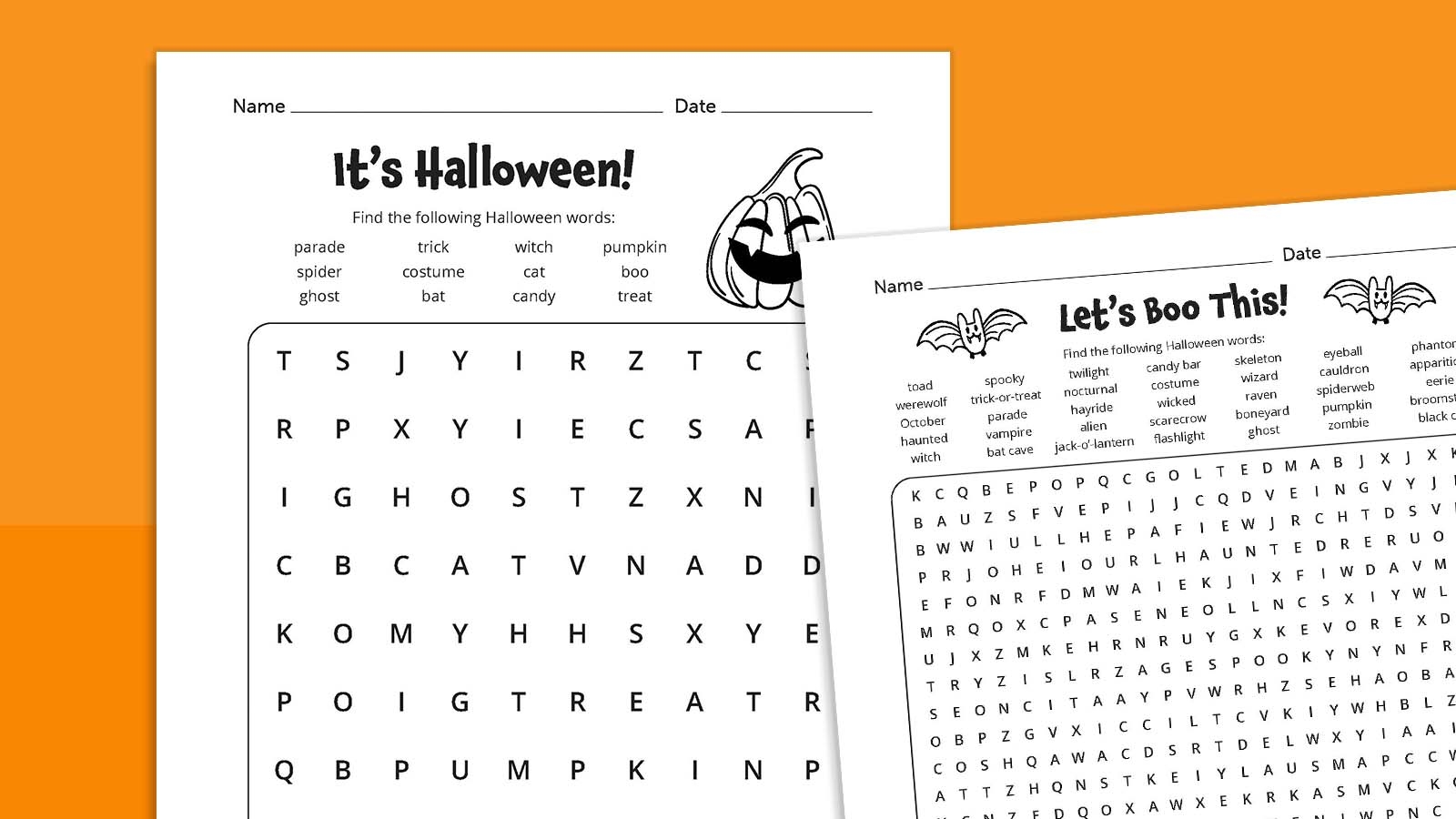 free printable halloween word search puzzles