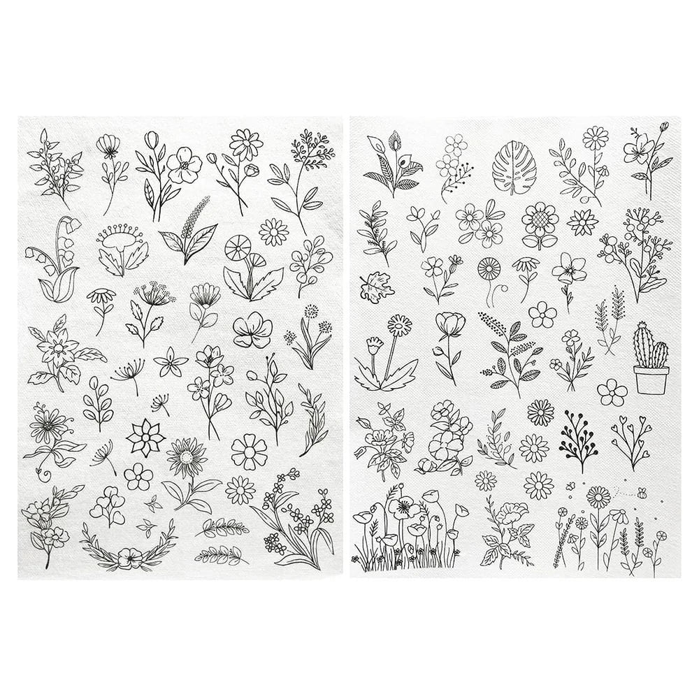 Hand Embroidery Pattern Stick Water Soluble Embroidery Stabiliser Transfer Patch Paper For Clothes Backing DIY Craft Making TT2312062 3 Walmart