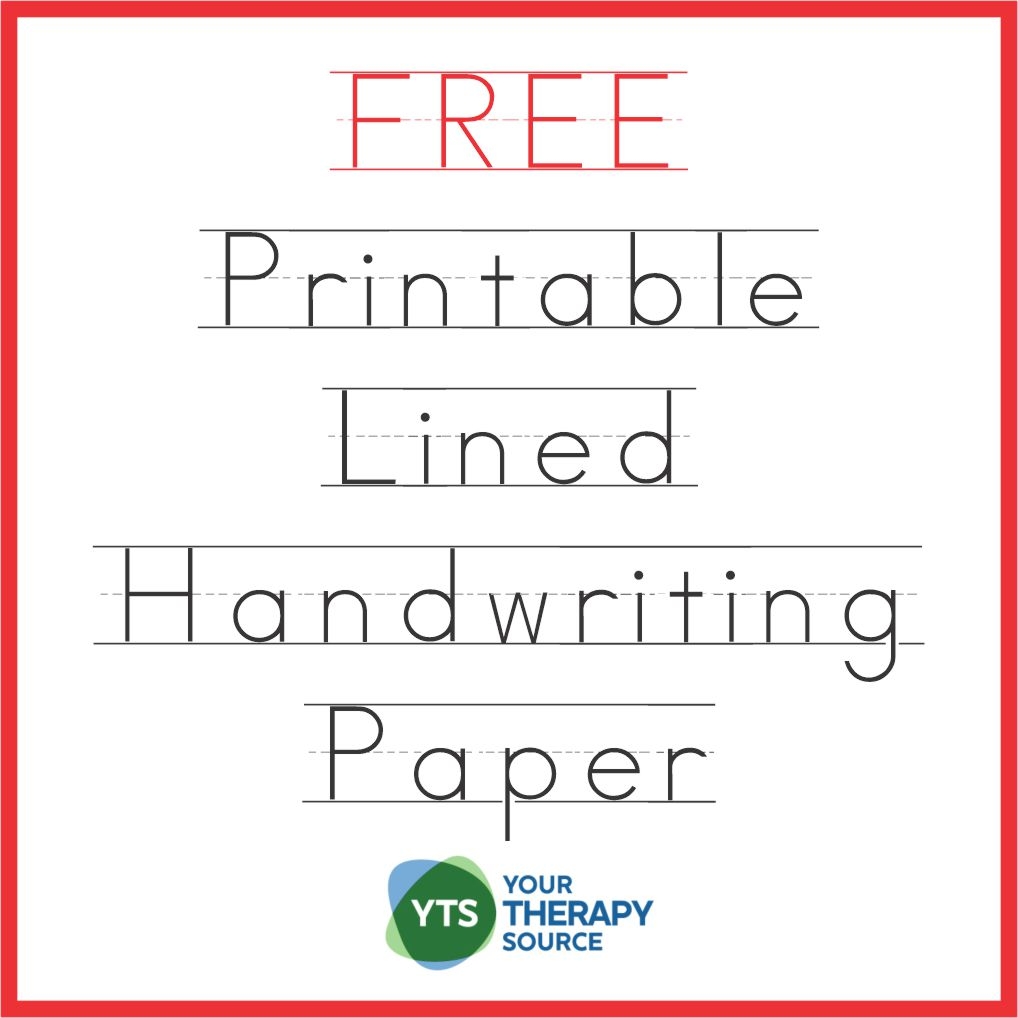 Handwriting Paper Printable FREE Your Therapy Source Handwriting Paper Printable FREE Your Therapy Source