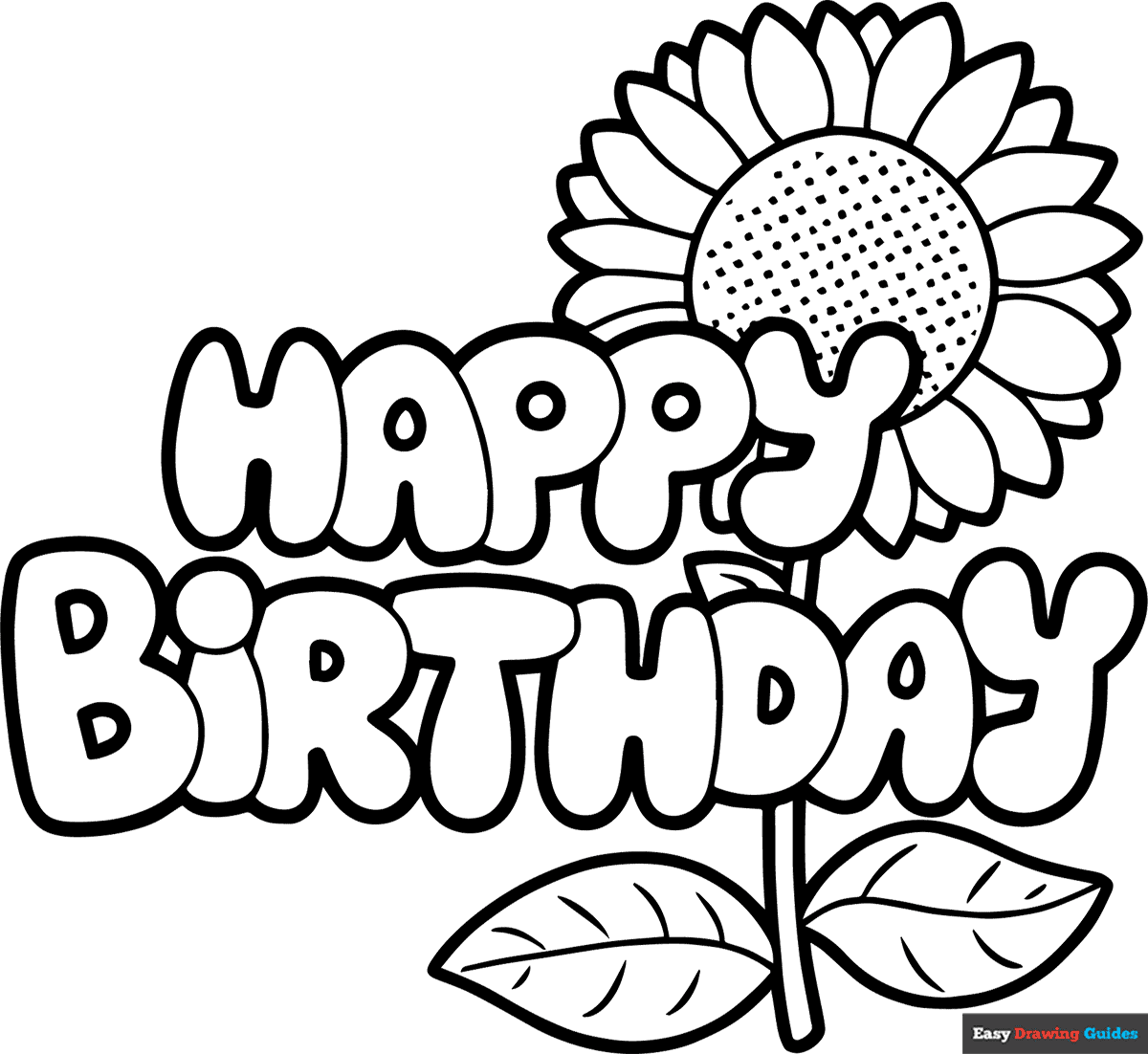 printable happy birthday coloring pages