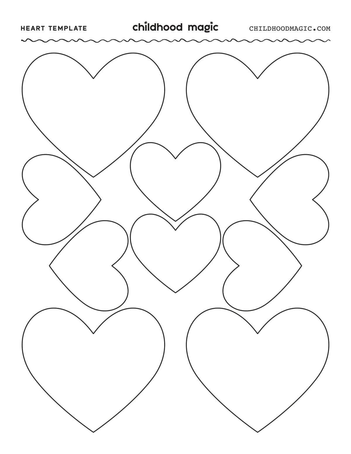 heart shaped template printable