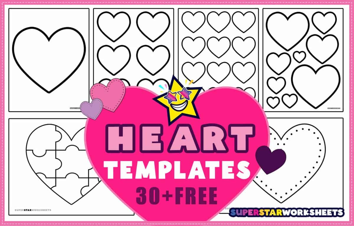 free printable heart shape template