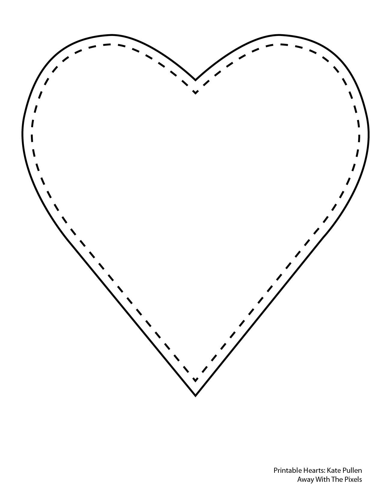 free heart templates printable