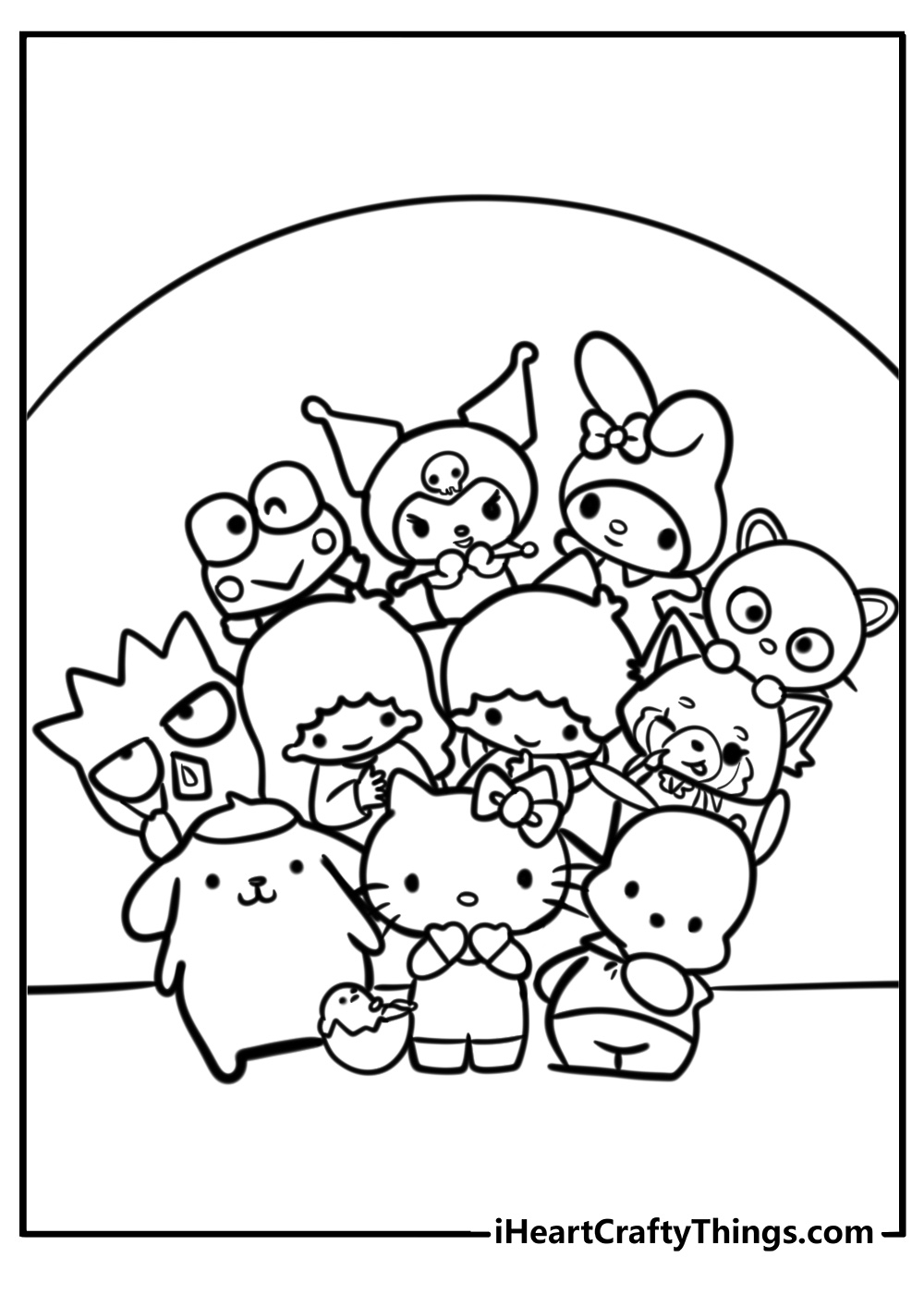 hello kitty free printable coloring pages