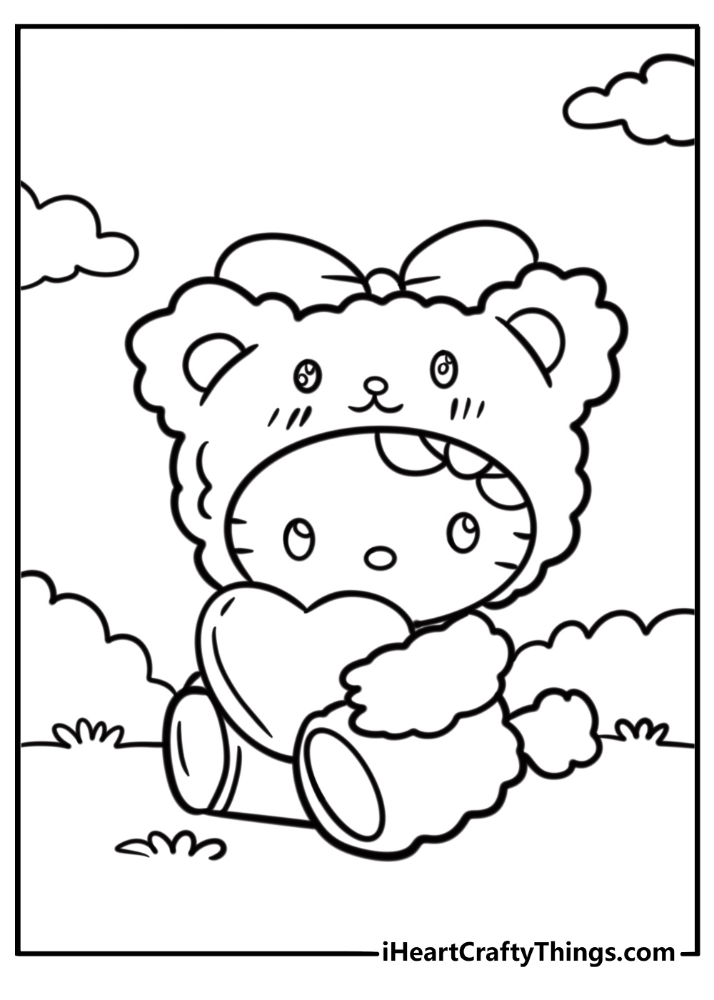 color pages hello kitty printables
