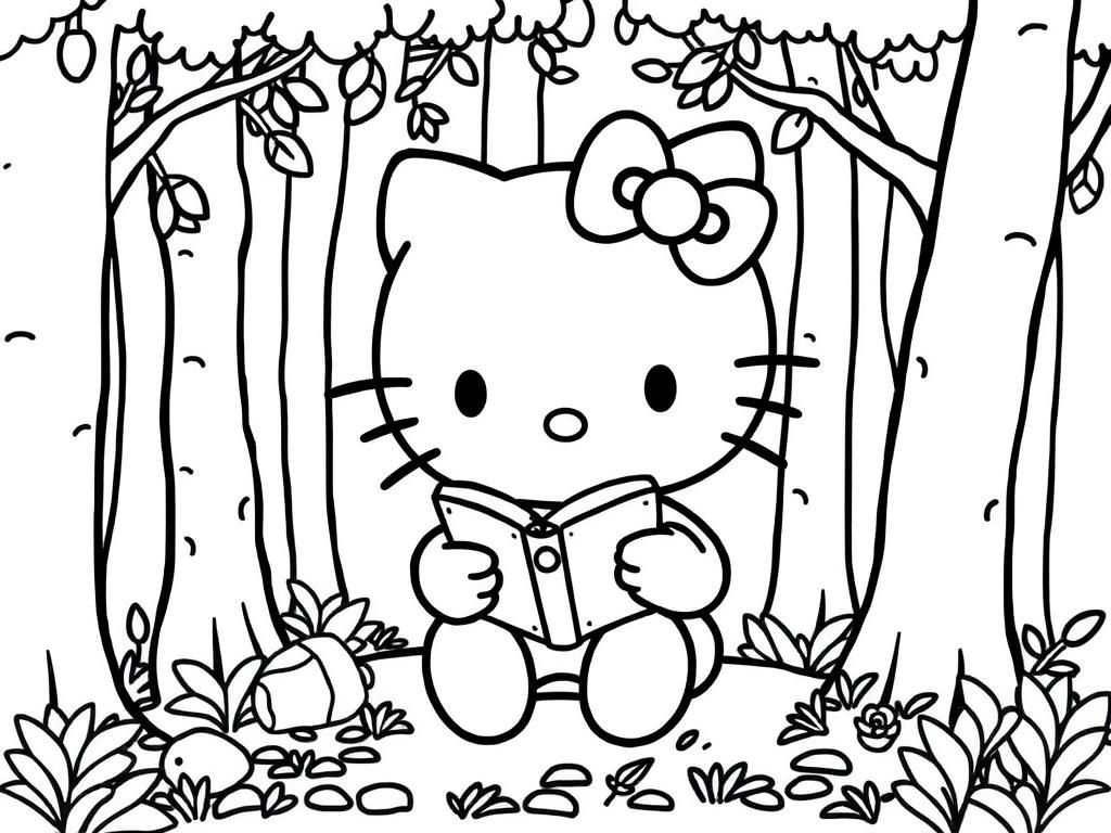hello kitty coloring pages free printable
