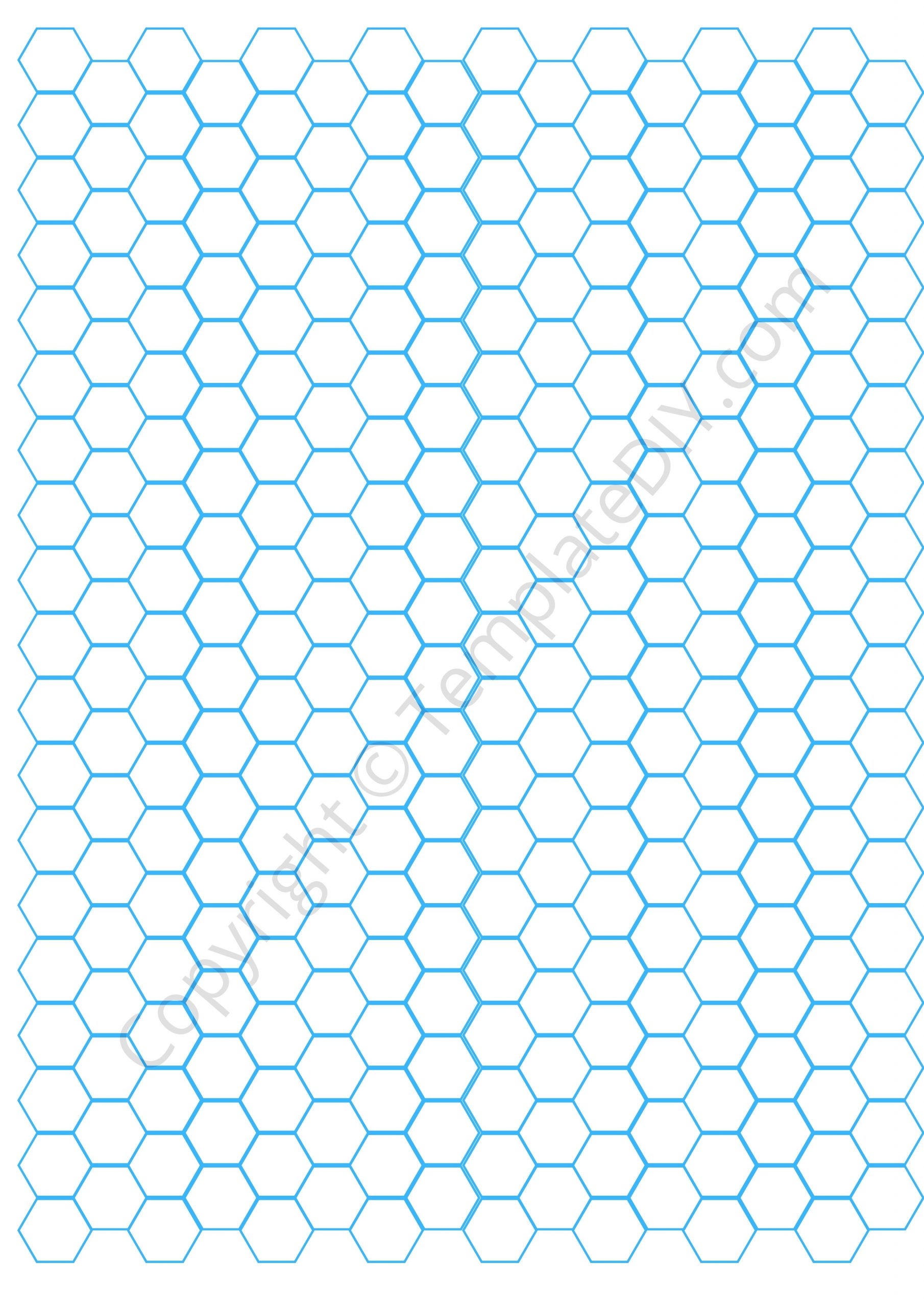 printable hexagon graph paper