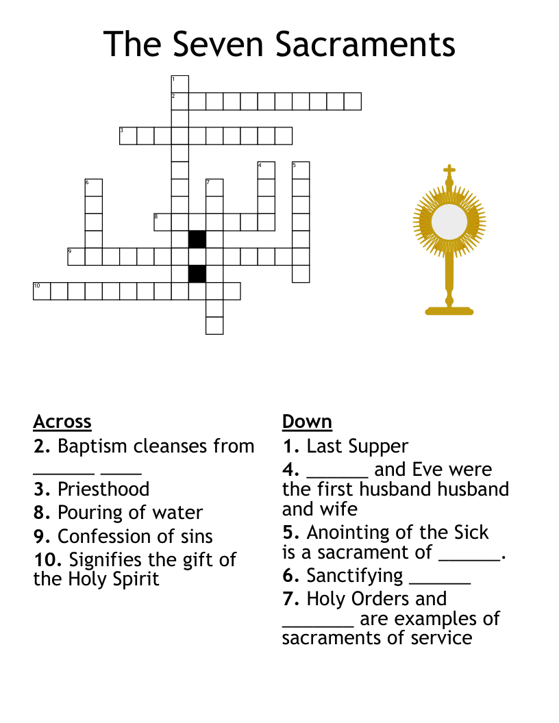 Holy Orders Worksheet WordMint
