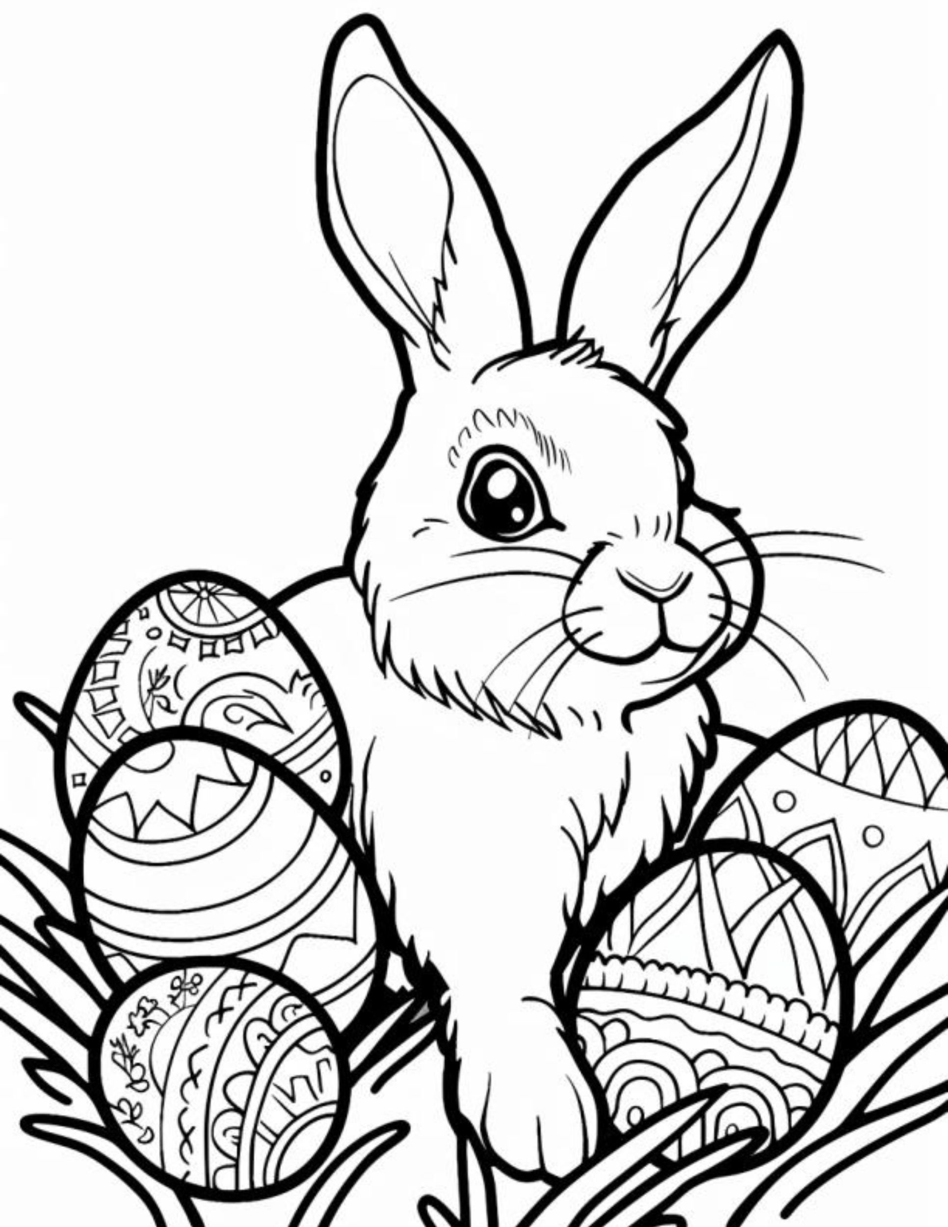 rabbit coloring pages printable