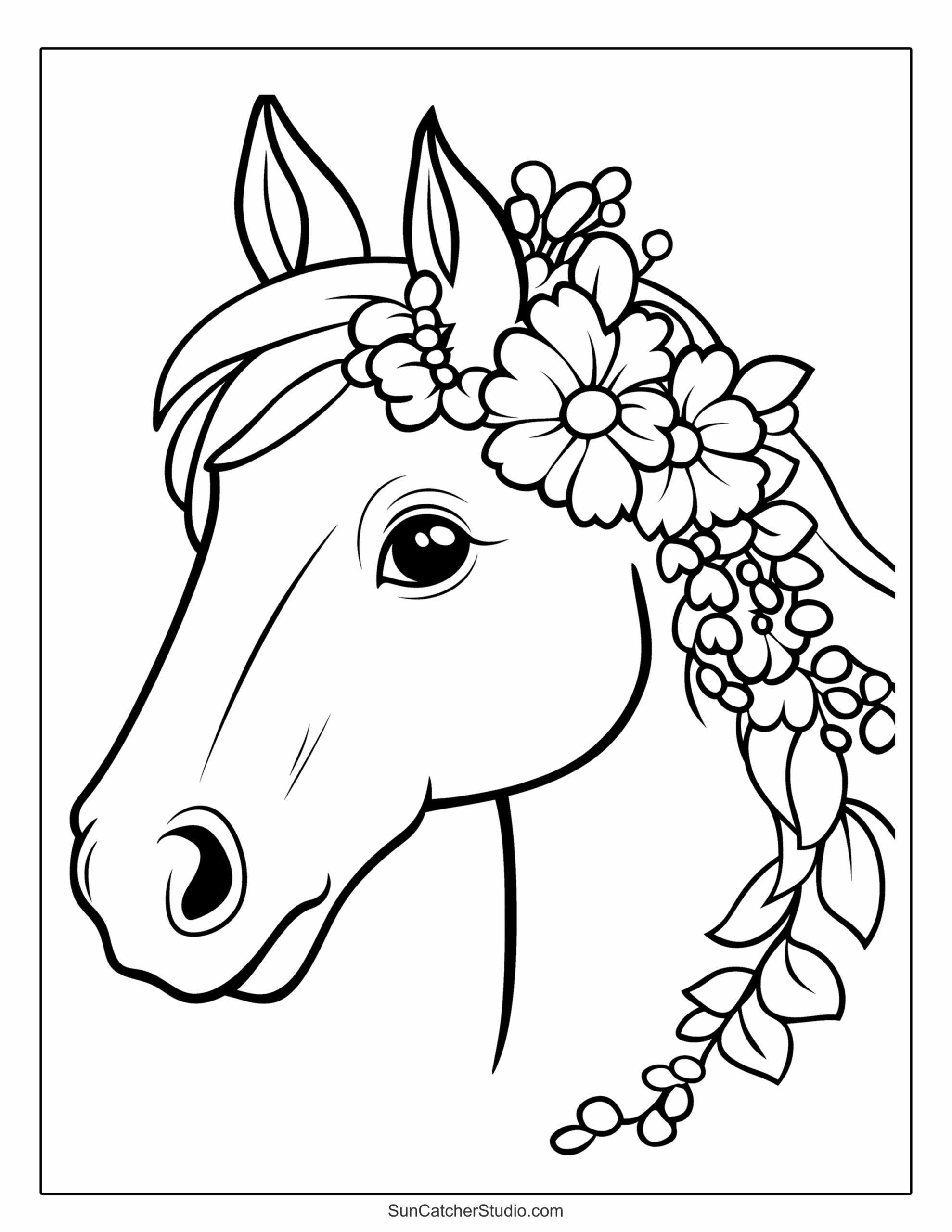 horse coloring books printable
