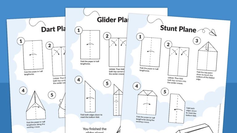How To Make Paper Airplanes Free Printable