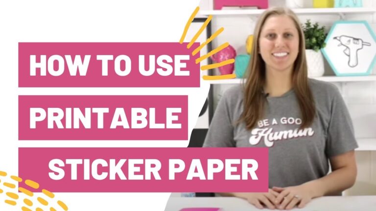 How To Use Printable Sticker Paper YouTube
