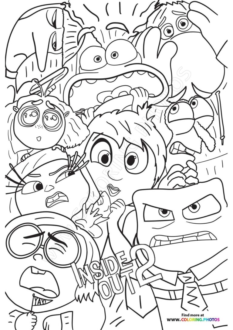 Inside Out 2 Characters Coloring Pages