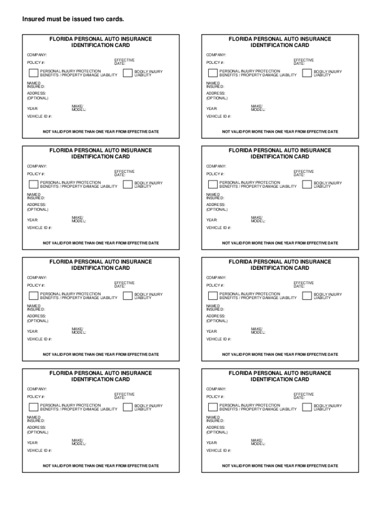 Insurance Card Template Fill Online Printable Fillable Blank PdfFiller