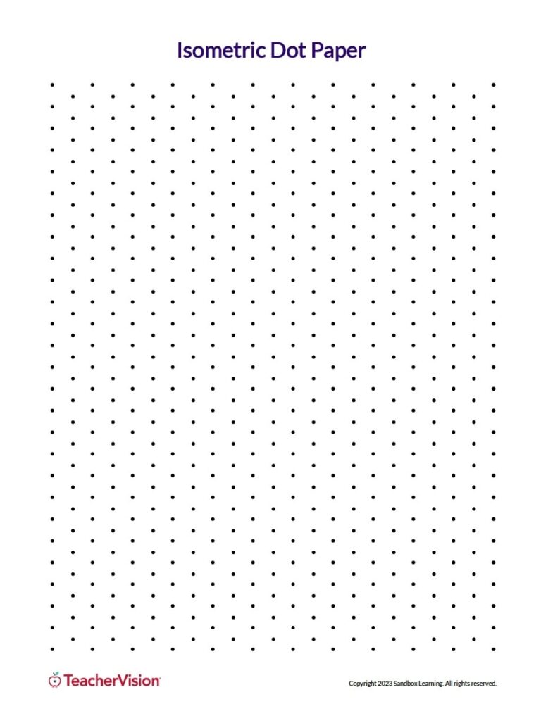 Isometric Dot Paper TeacherVision