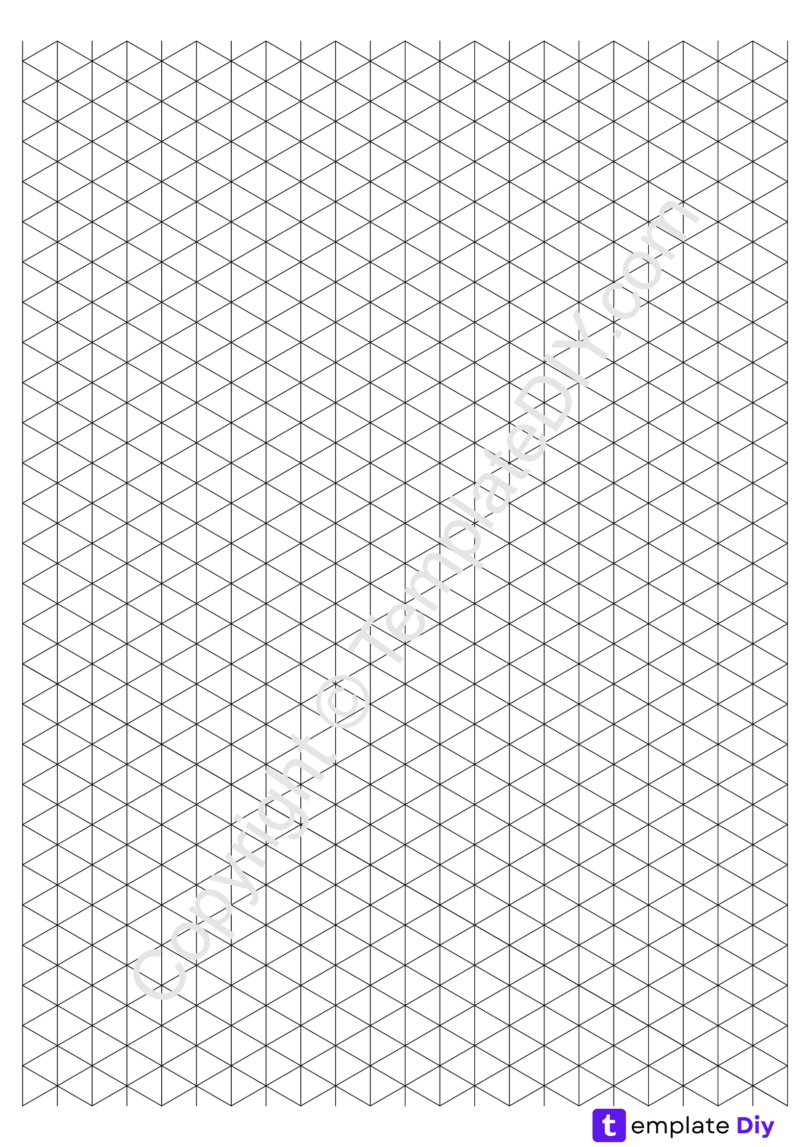 Isometric Graph Paper Printable PDF For Math Art