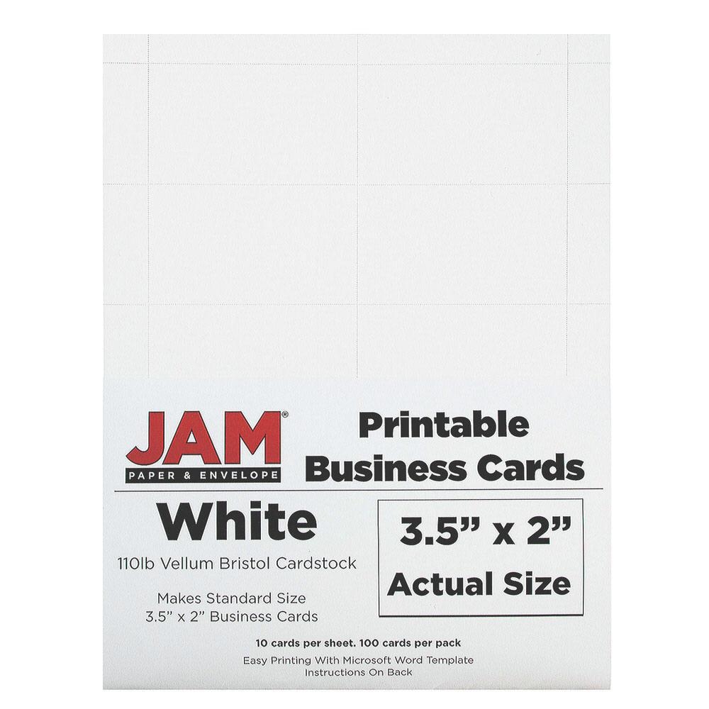 JAM Paper Jam Paper Printable Business Card 3 5 X 2 White Vellum 100 Pack 22130975 At Lowes