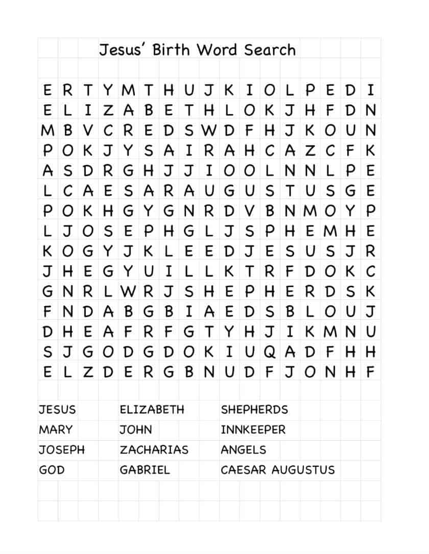printable bible word search puzzles