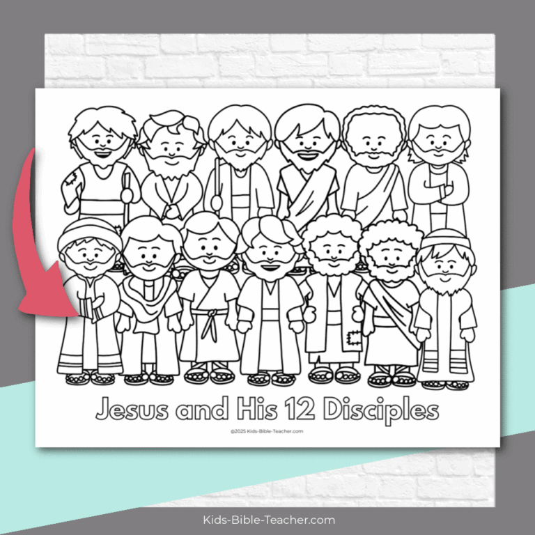 Jesus Disciples Coloring Page Free Printable Kids Bible Teacher