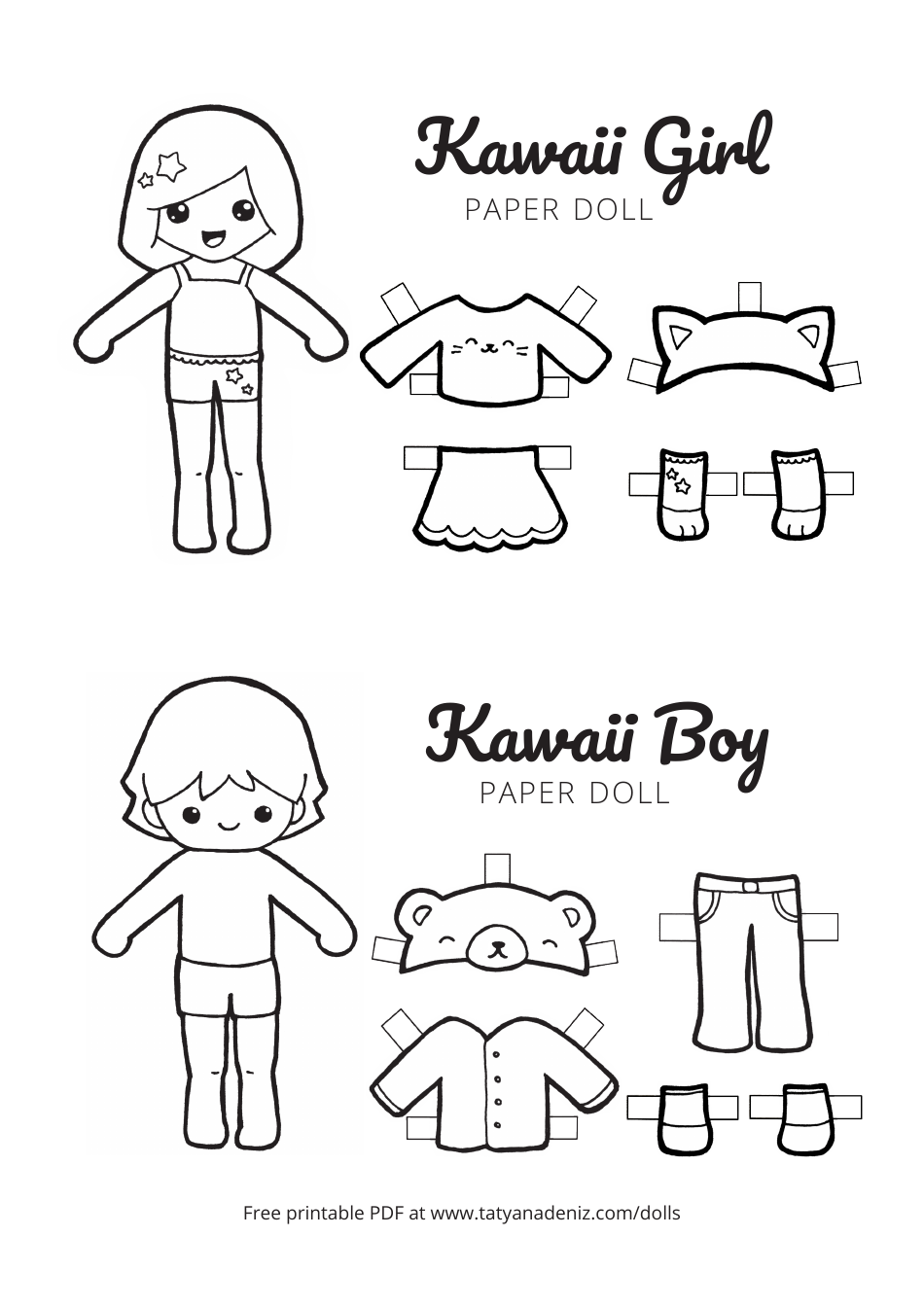 paper doll template printable