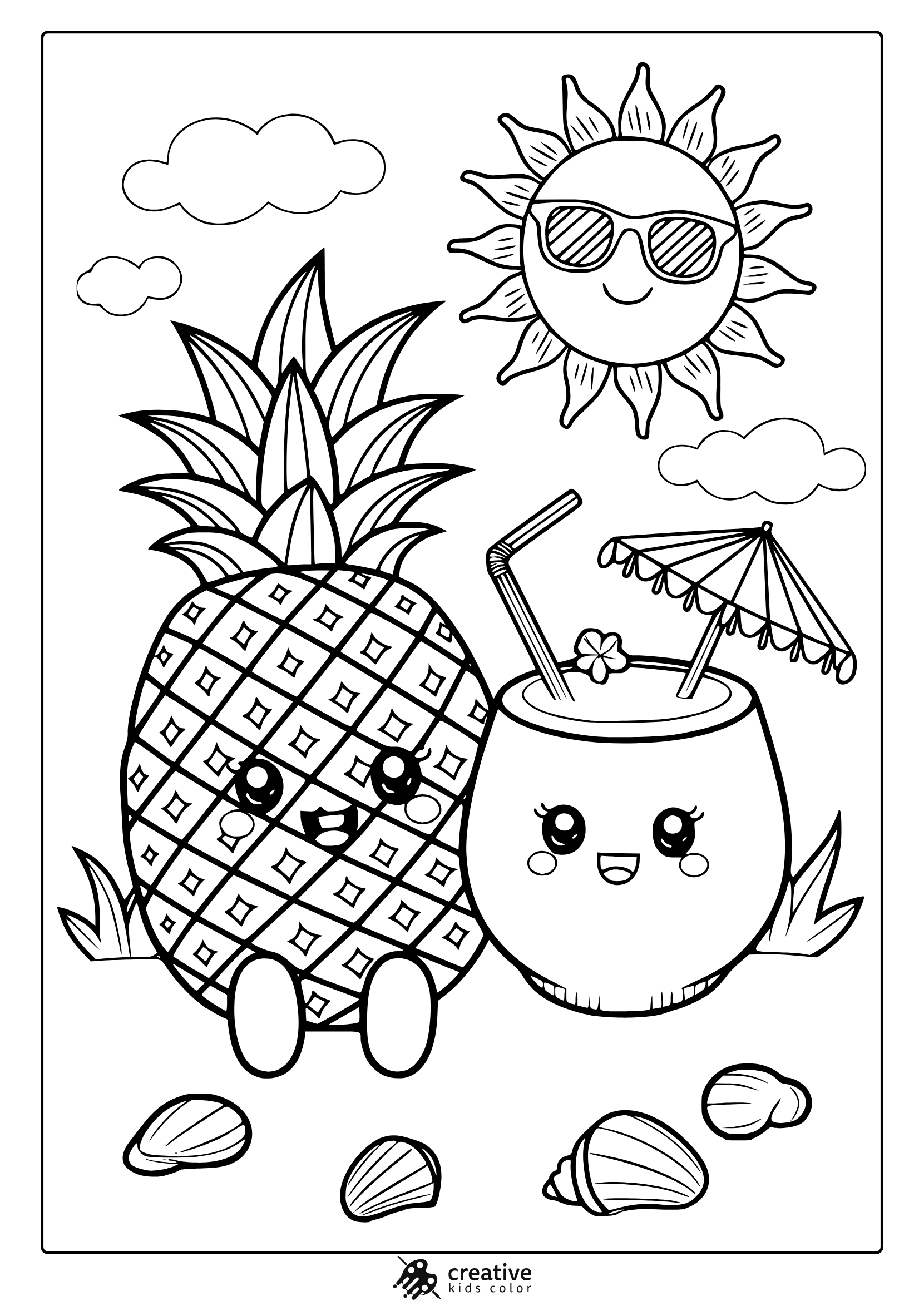 summer coloring pages printable