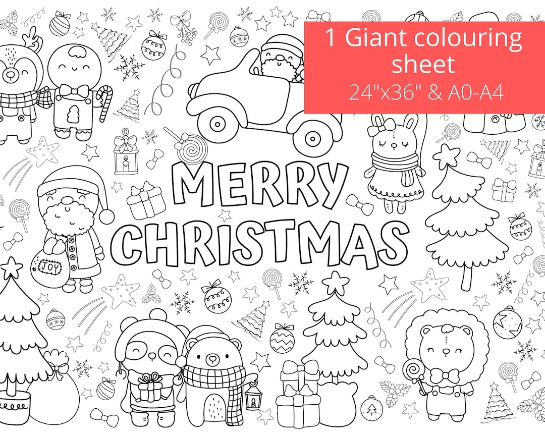 christmas coloring printable pages