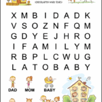 Kindergarten Family Word Search Tree Valley Academy