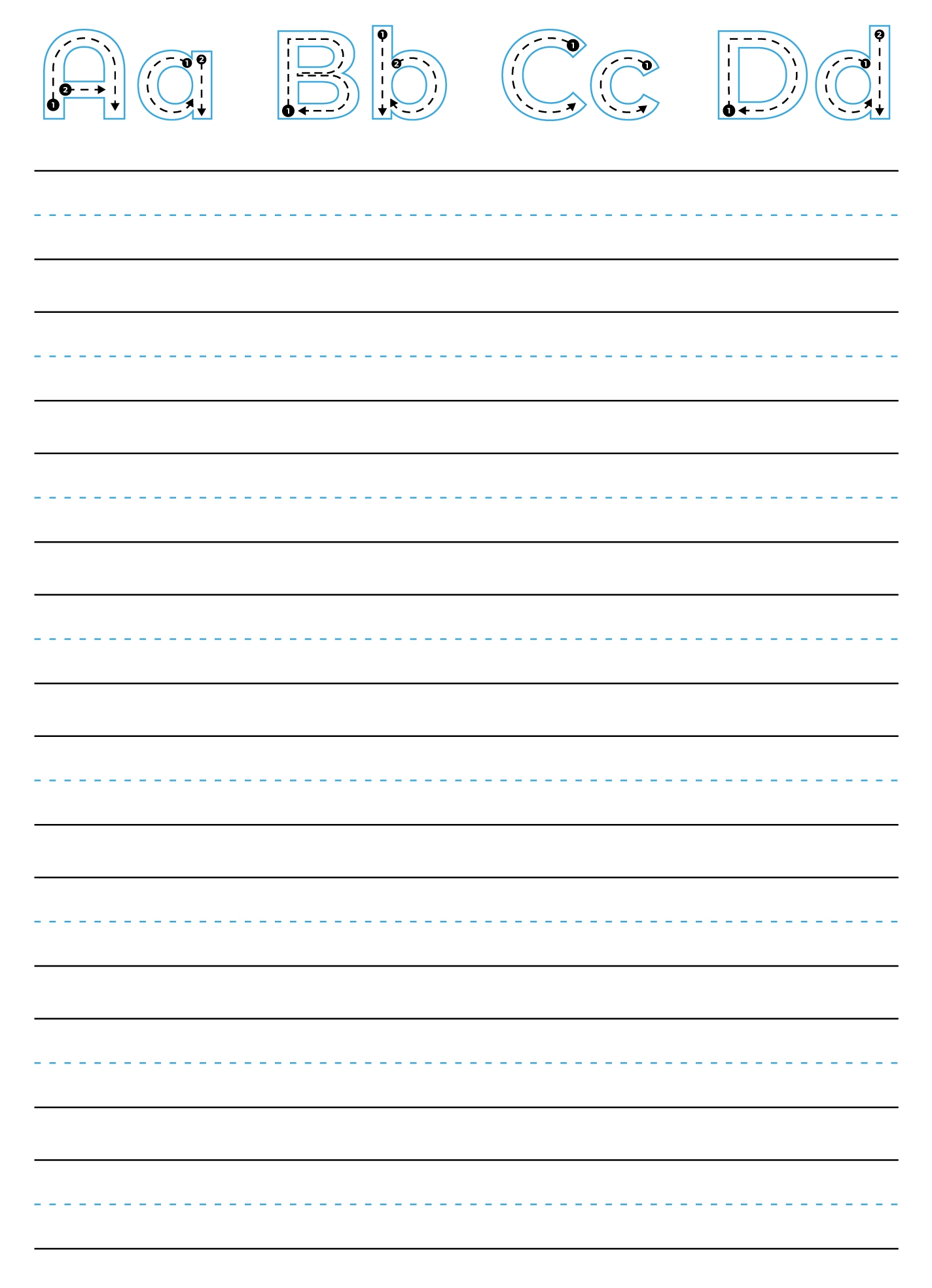 handwriting lined paper printable