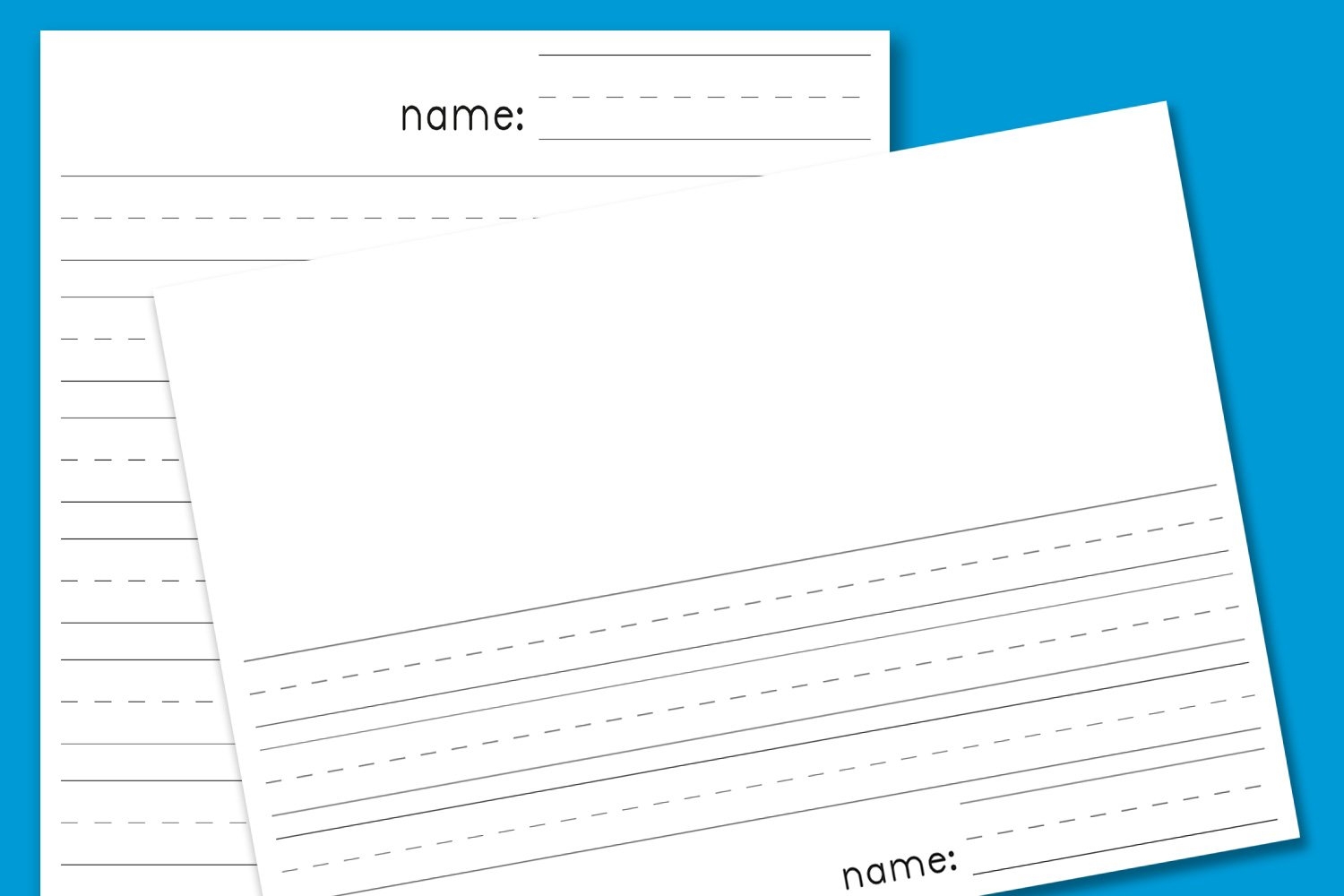 elementary lined paper printable