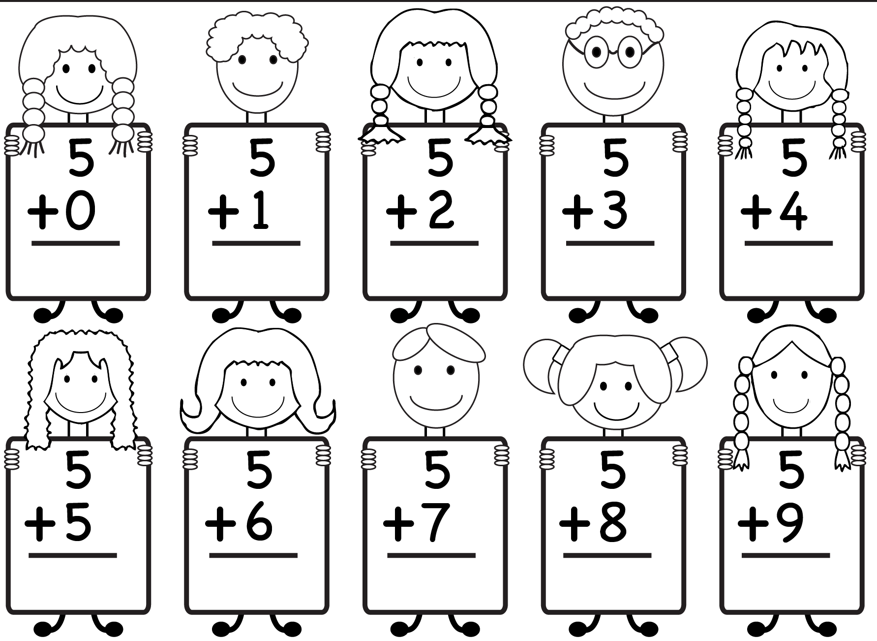 free printable math worksheets for kindergarten