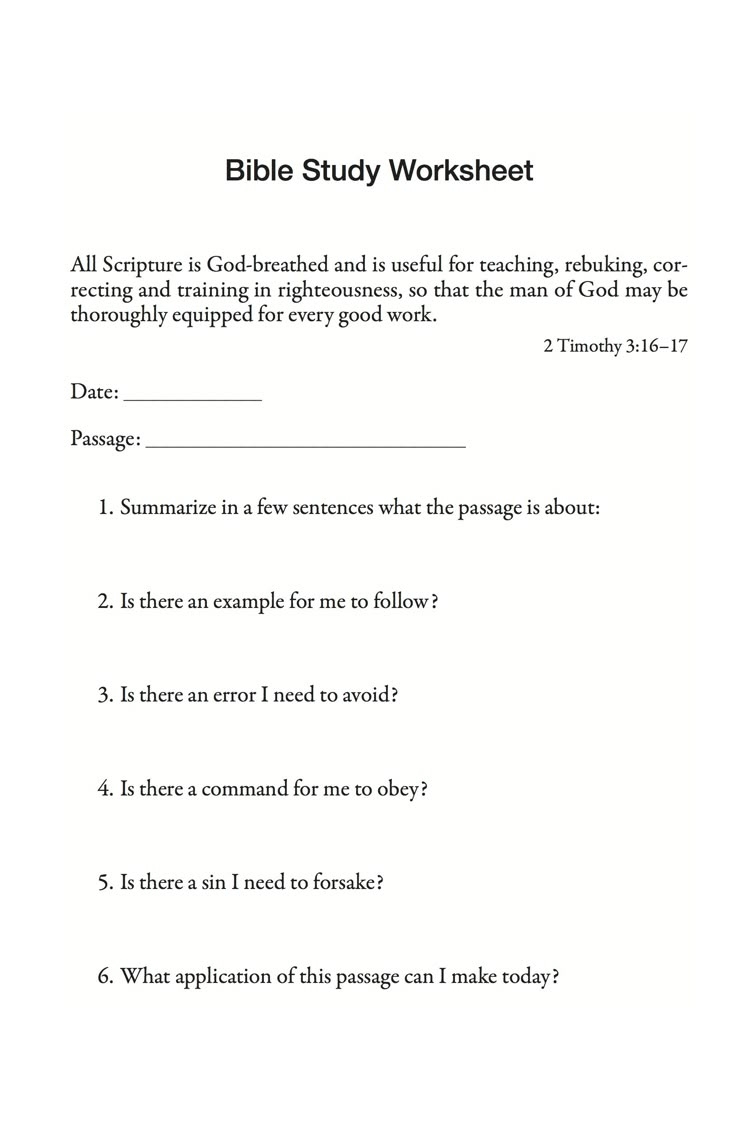 KJV Bible Study Worksheets 6 Free PDF Printables Printablee