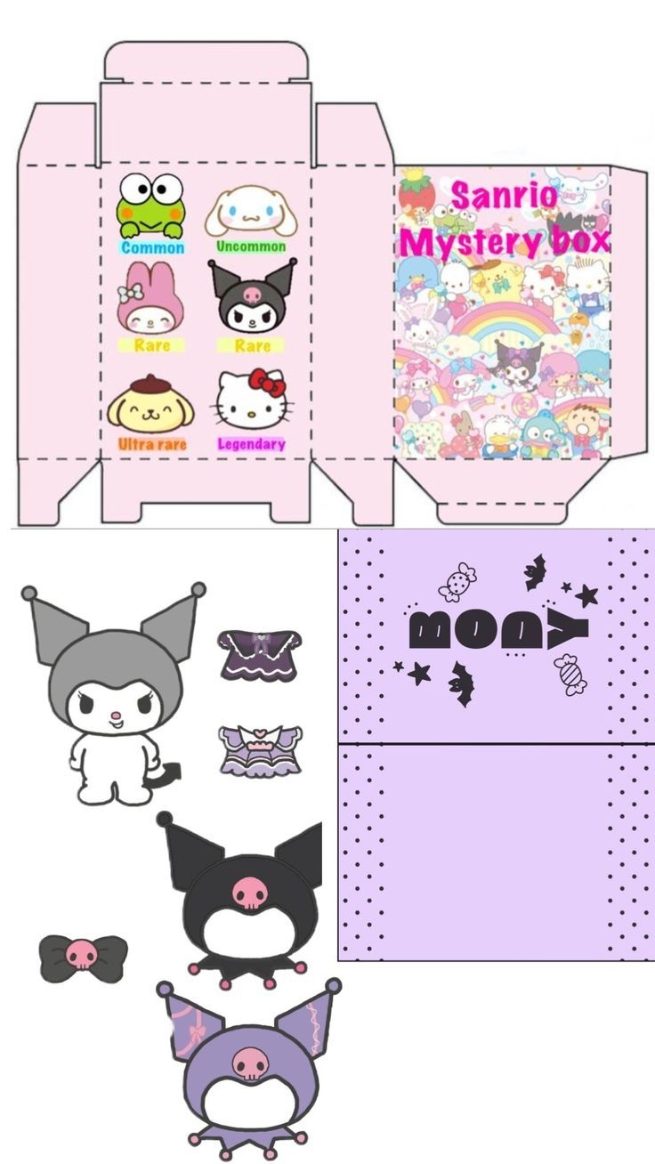 printable kuromi paper craft