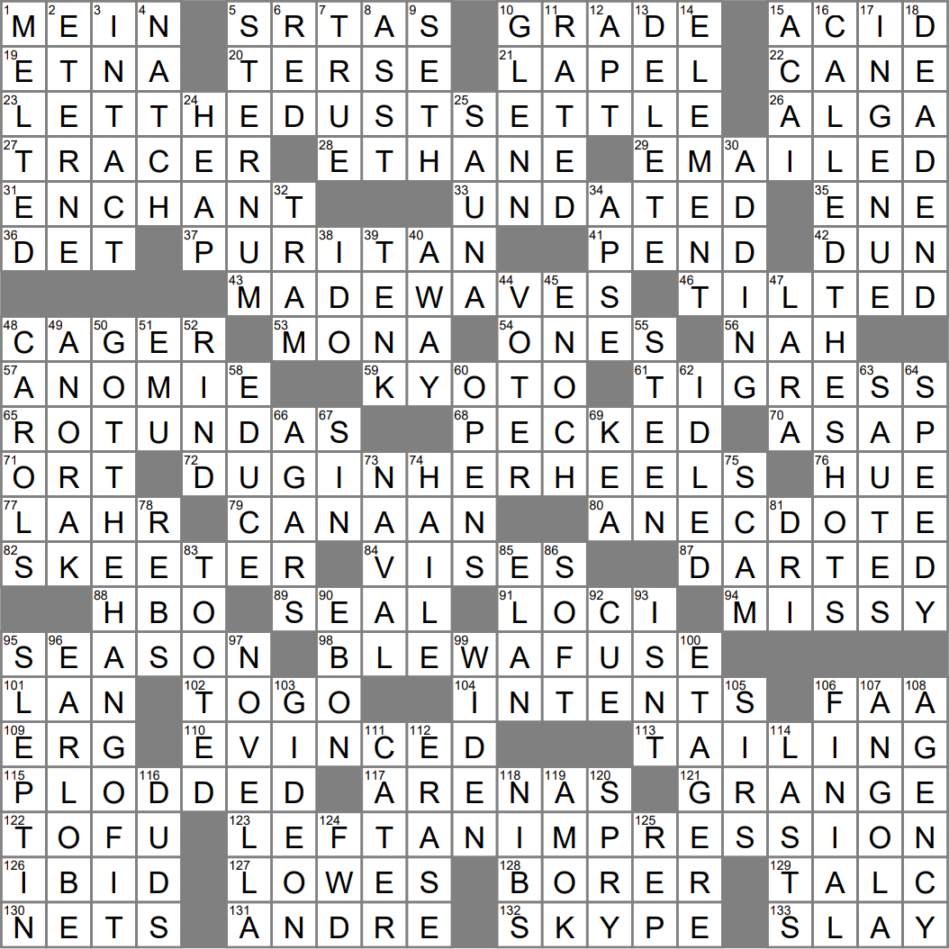 free printable la times crossword puzzles