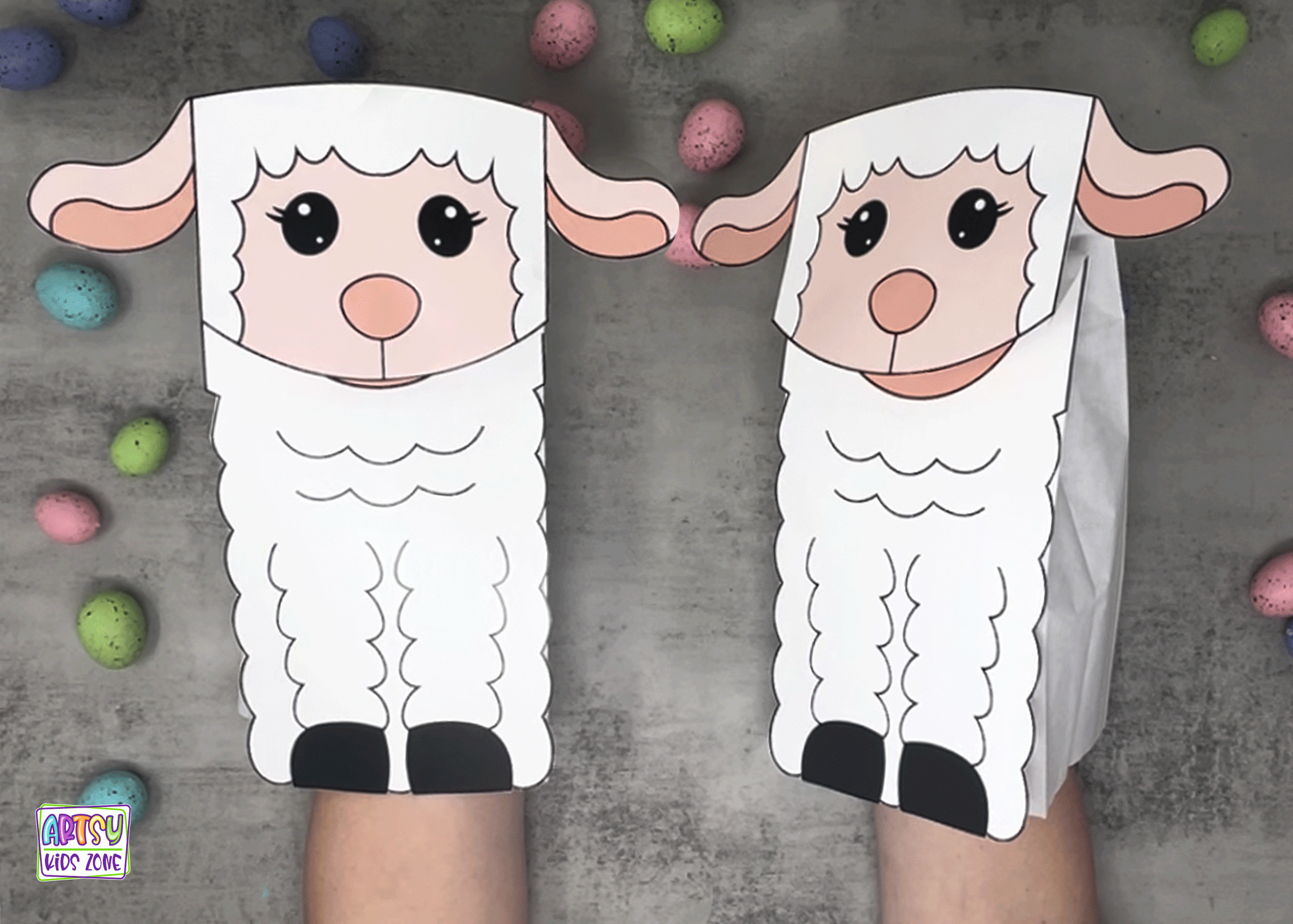 Lamb Paper Bag Puppet Easter Crafts For Kids Lamb Paper Bag Puppet Easter Crafts For Kids