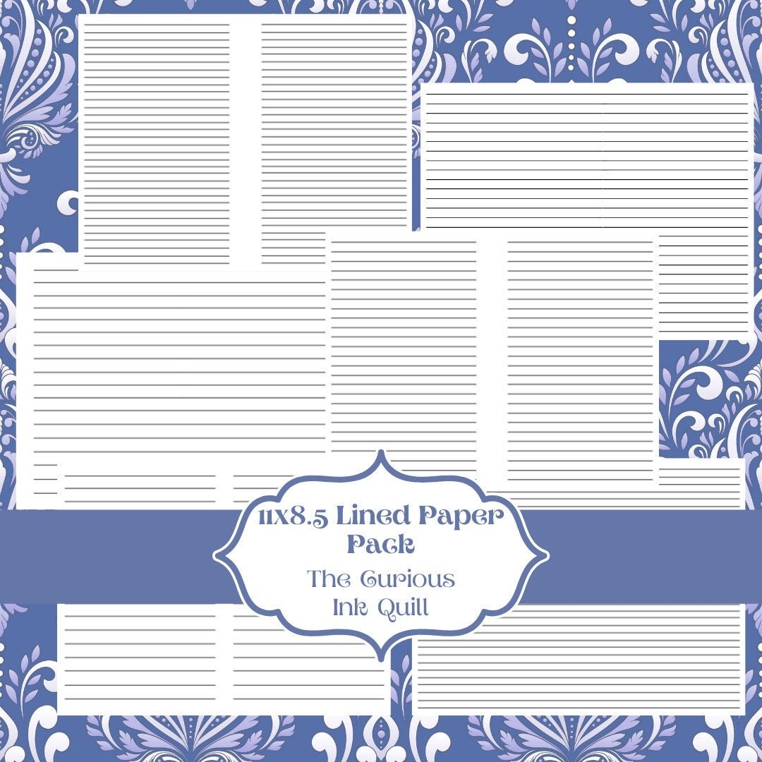 landscape lined paper printable