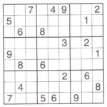 Large Printed Sudoku Puzzles 100 Medium Difficulty Large Print Sudoku Puzzles 9 X 9 Sudoku For Adults