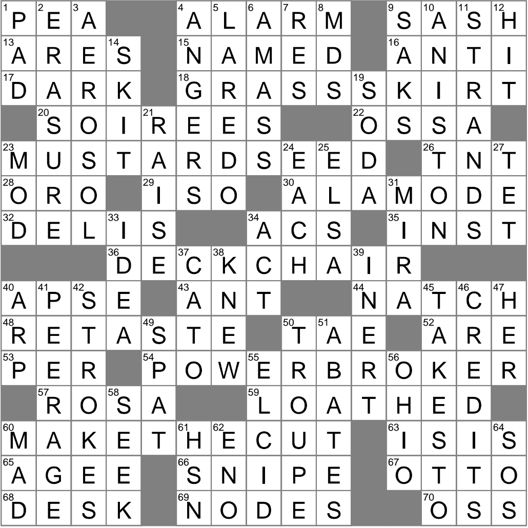 la times printable crossword puzzle
