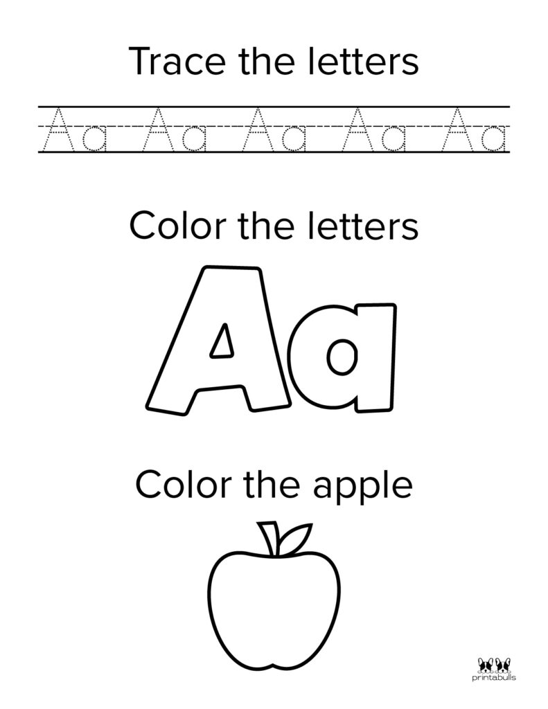 printable letter a worksheets