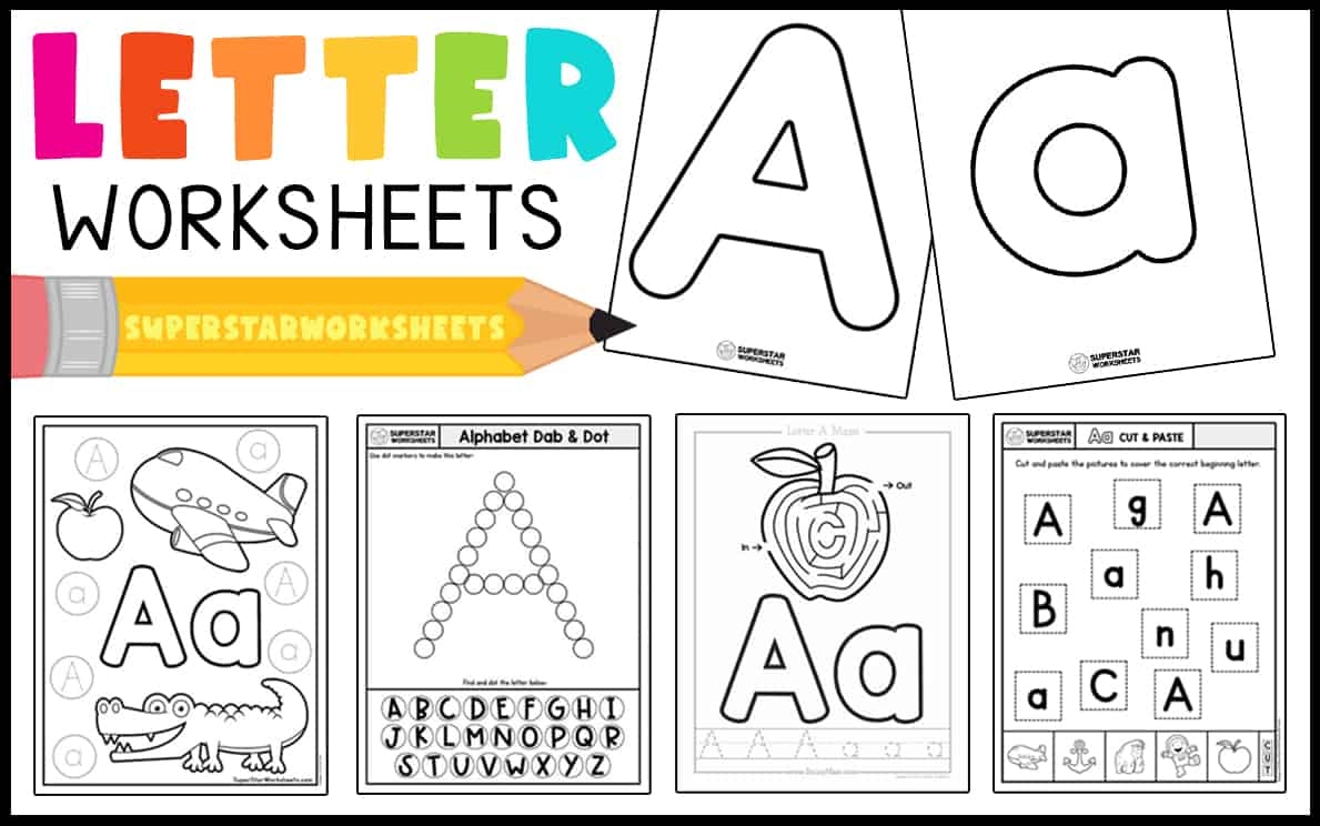 Letter A Worksheets Superstar Worksheets