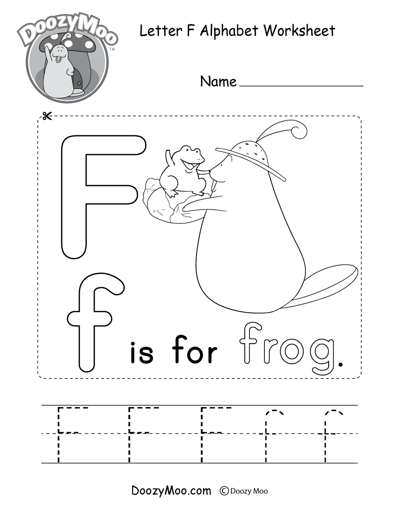free printable letter f worksheets