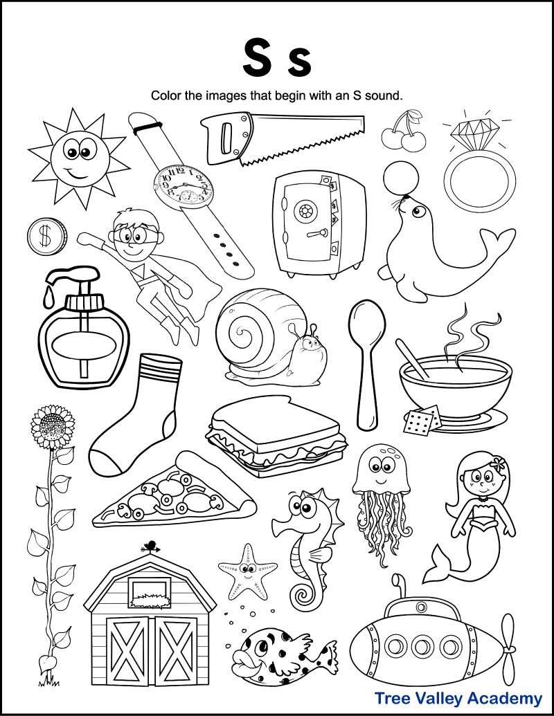 printable letter s worksheets