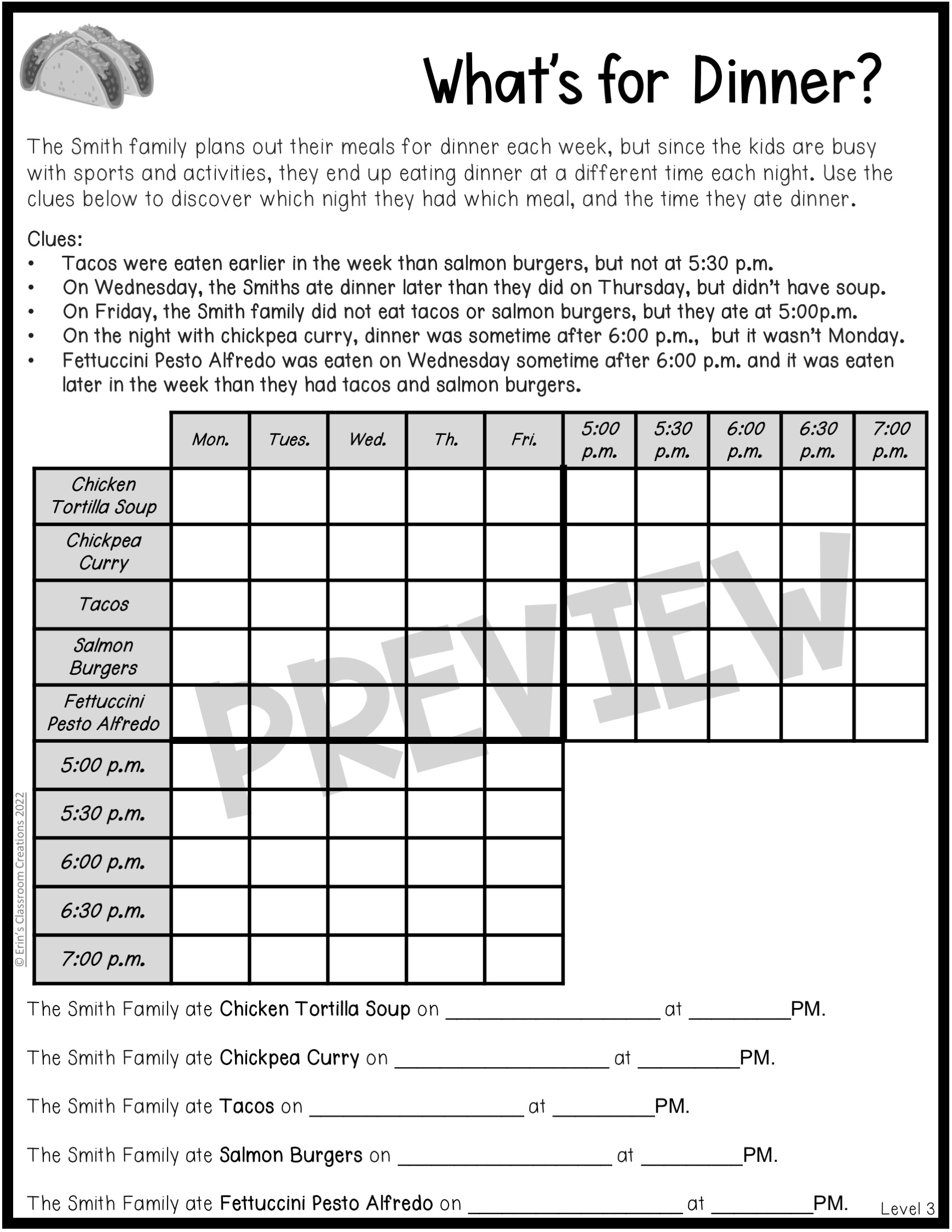 Level Logic Puzzles Made By Teachers Fashion